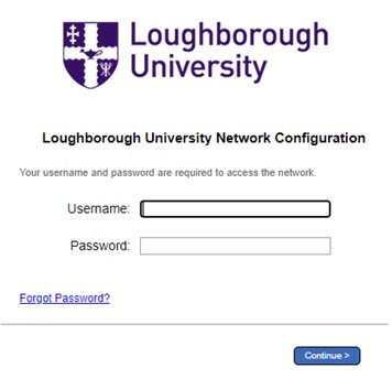 Prompt box with purple LU - sign in with credentials